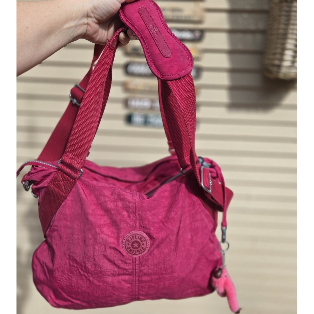 Kipling Digigo TM4889 Burgundy/ Pink Laptop Messenger Bag Crossbody Luggage READ - Picture 4 of 14